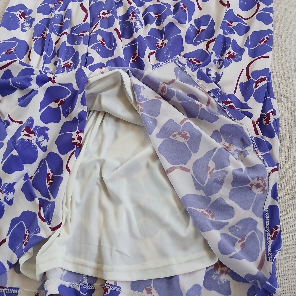 eloquii ♡ floral fit & flare slit front dress 20 plus size - Picture 8 of 11